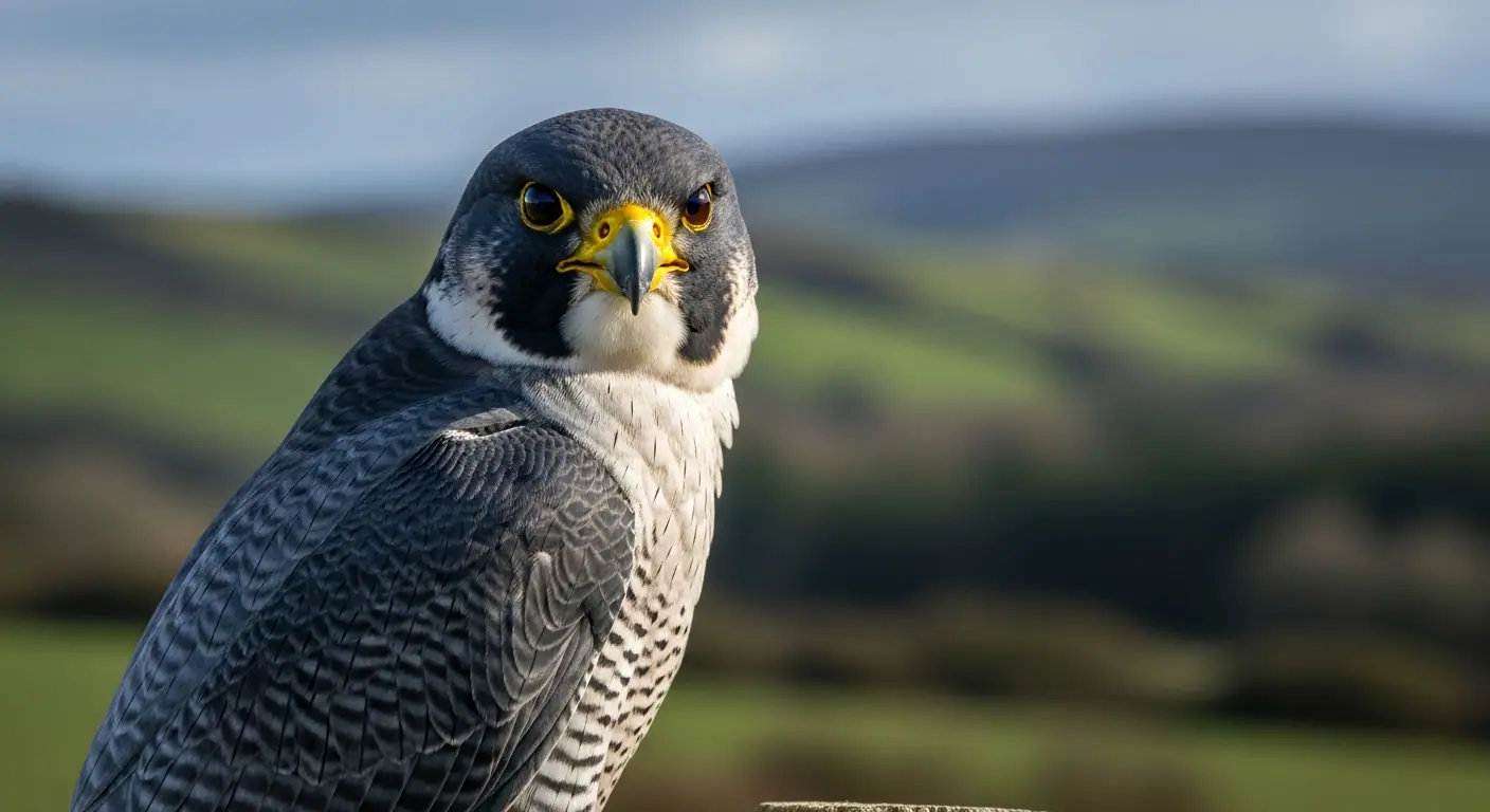 Peregrine falcon portrait
